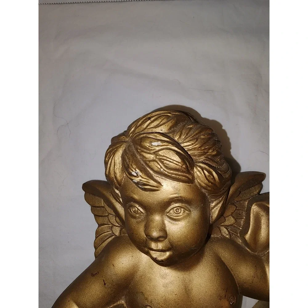 Vintage Chalkware Wall Hanging Cherubs 1966 Miller Studio Inc & 1963 A.r.k Ltd